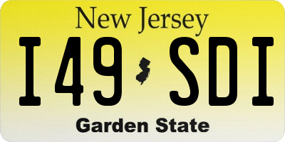NJ license plate I49SDI