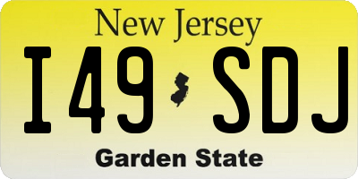 NJ license plate I49SDJ