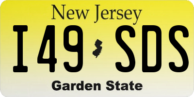 NJ license plate I49SDS