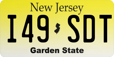 NJ license plate I49SDT