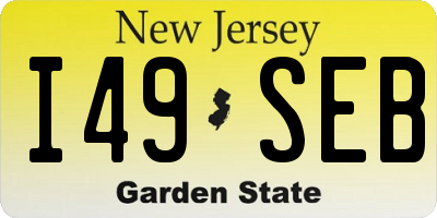 NJ license plate I49SEB