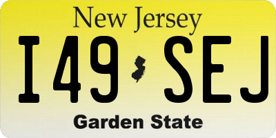 NJ license plate I49SEJ