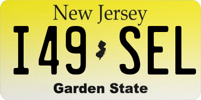 NJ license plate I49SEL