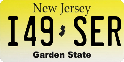 NJ license plate I49SER