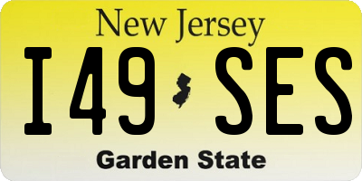 NJ license plate I49SES