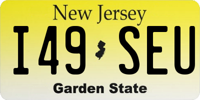 NJ license plate I49SEU
