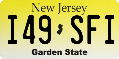 NJ license plate I49SFI