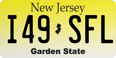 NJ license plate I49SFL