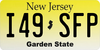 NJ license plate I49SFP