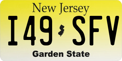 NJ license plate I49SFV