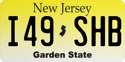NJ license plate I49SHB