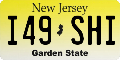 NJ license plate I49SHI