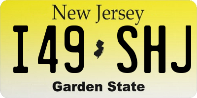 NJ license plate I49SHJ