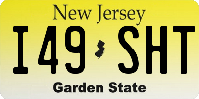 NJ license plate I49SHT