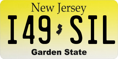 NJ license plate I49SIL