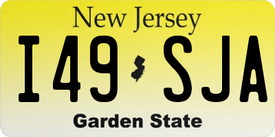 NJ license plate I49SJA