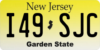 NJ license plate I49SJC