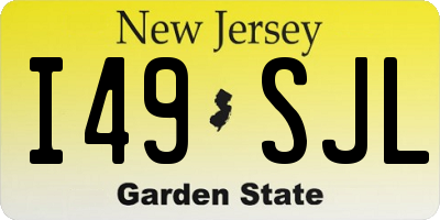 NJ license plate I49SJL