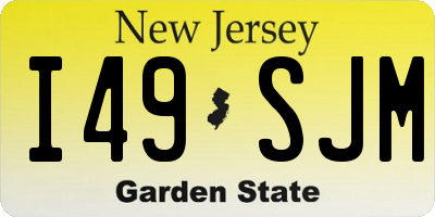 NJ license plate I49SJM