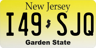 NJ license plate I49SJQ