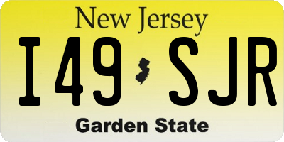 NJ license plate I49SJR
