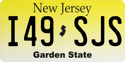 NJ license plate I49SJS