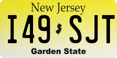 NJ license plate I49SJT