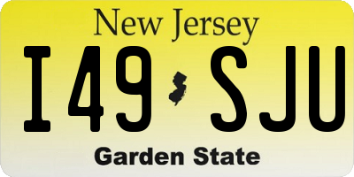 NJ license plate I49SJU