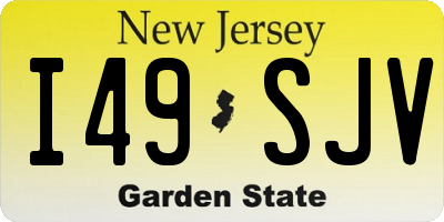 NJ license plate I49SJV