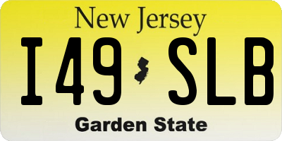 NJ license plate I49SLB