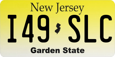 NJ license plate I49SLC
