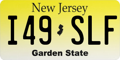 NJ license plate I49SLF