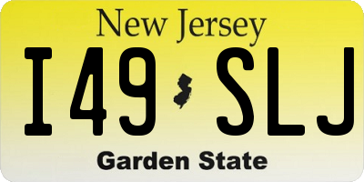 NJ license plate I49SLJ