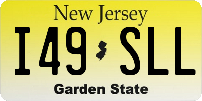 NJ license plate I49SLL