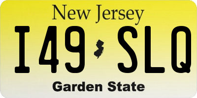 NJ license plate I49SLQ