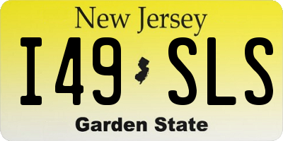 NJ license plate I49SLS