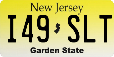NJ license plate I49SLT