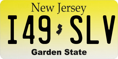 NJ license plate I49SLV