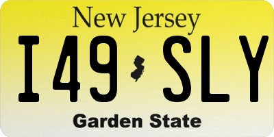 NJ license plate I49SLY