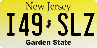 NJ license plate I49SLZ