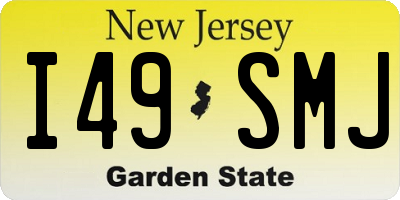 NJ license plate I49SMJ