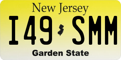 NJ license plate I49SMM