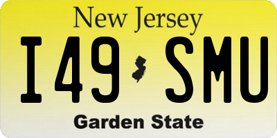 NJ license plate I49SMU