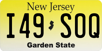 NJ license plate I49SOQ