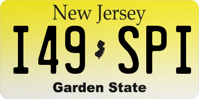 NJ license plate I49SPI