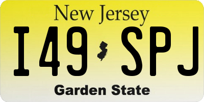 NJ license plate I49SPJ