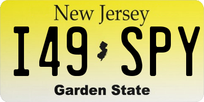 NJ license plate I49SPY