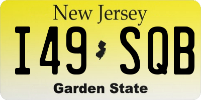 NJ license plate I49SQB