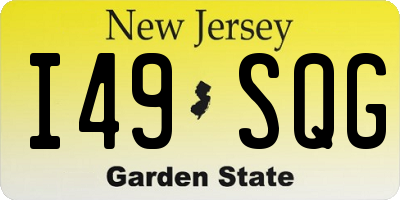 NJ license plate I49SQG