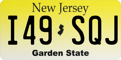 NJ license plate I49SQJ
